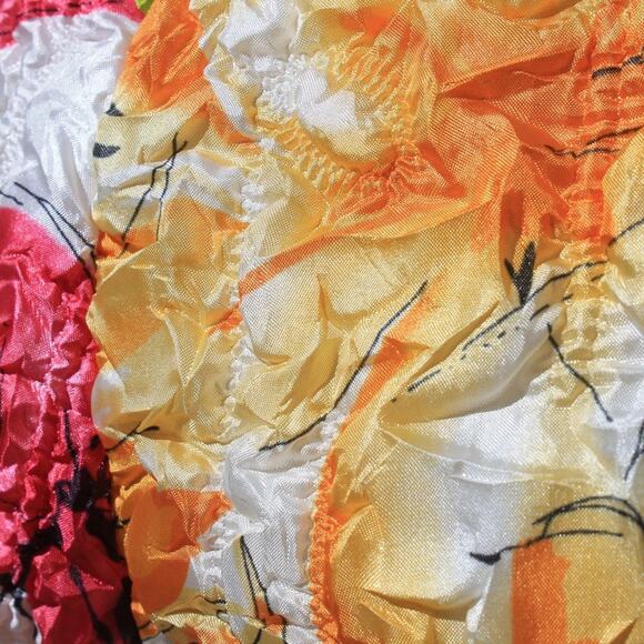 Pleats Collection Women's Lightweight Crinkle Bright Floral Jacket Size S - Picture 12 of 13